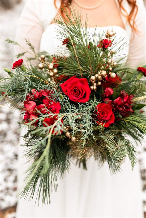 christmas wedding bouquets